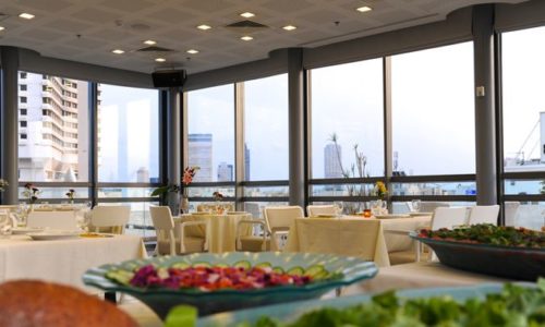 הגג בתל אביב- גג וסידור שולחנות לאירוע