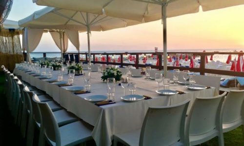 וילה על הים- נוף לים וסידור שולחן לאירוע