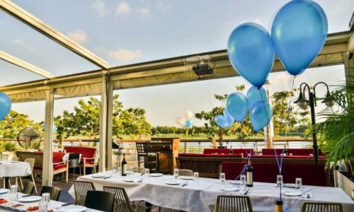 המסעדה על האגם- נוף לאגם