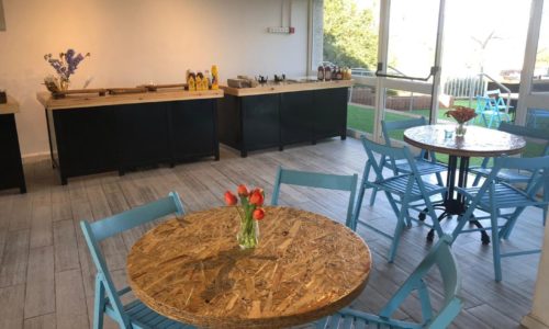 בית הכנסים- חלל פנימי ויציאה לגן