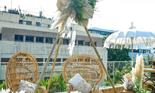 ארוחה עסקית על גג בתל אביב