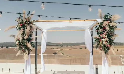 סגרא לימוזין חופה מול הנוף המהפנט של עמק יזרעאל