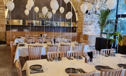 רותס מסעדת שף כשרה לאירועים באיזור עכו לאירועים עד 100 אנשים בחלל עתיק מאבן