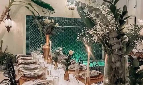 ריאד מרוקאי באיזור הדרום לאירועים קטנים ארוחות שף אלכוהול מסיבות