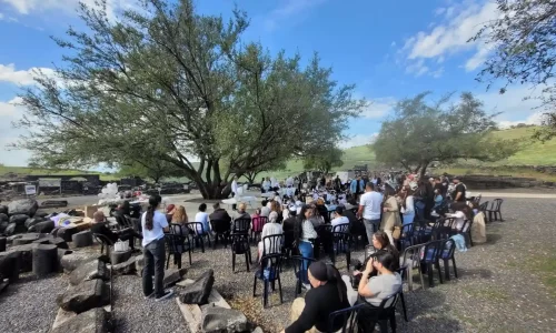 הצעת נישואין עד 350 איש בחוץ