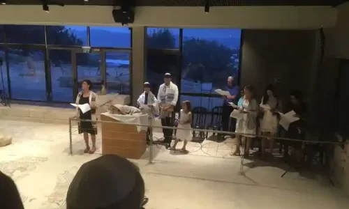 חופה בבית כנסת עתיק בצפון