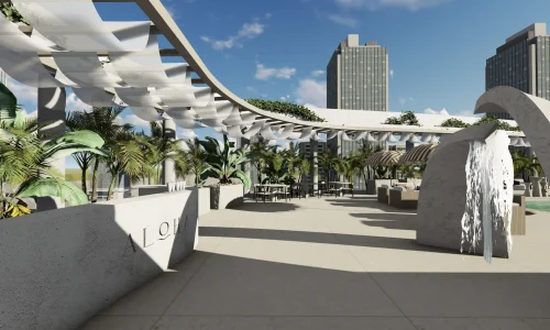 גן אירועים עם בריכה